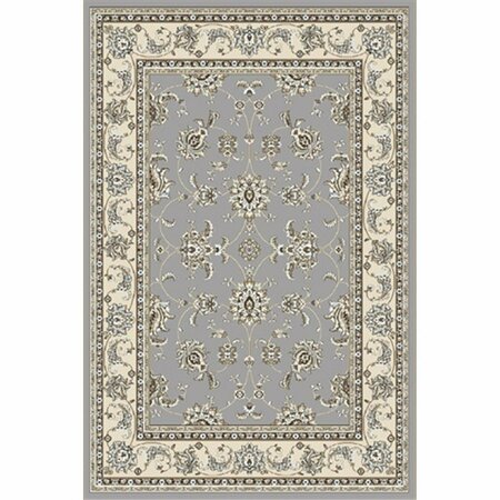 AURIC Pisa Rectangular Grey Traditional Turkey Area Rug, 7 ft. 10 in. W x 10 ft. 6 in. H AU679300